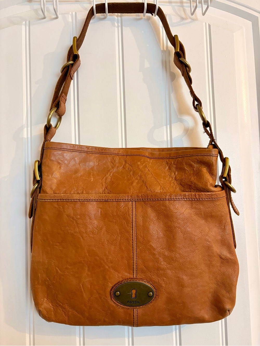 Vintage Fossil Marlow Genuine Leather Shoulder Bag - Y2K 2009